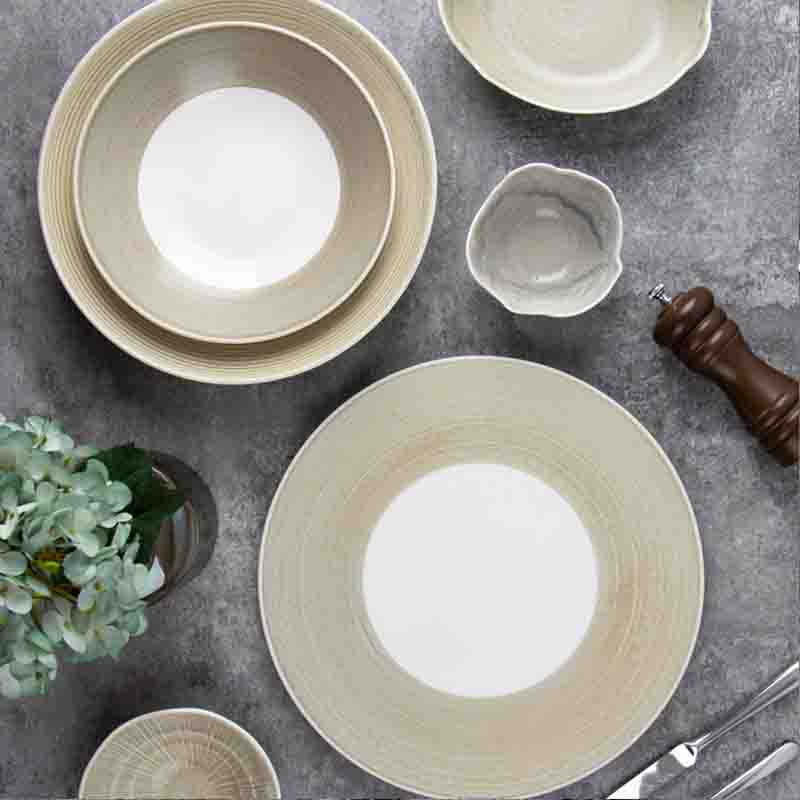commercial restaurant dinner plates stackable design