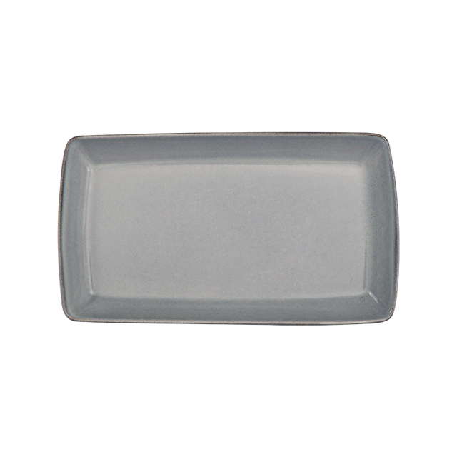 9.5 Inch Rectangle Rollin Porcelain Plate For Restaurants