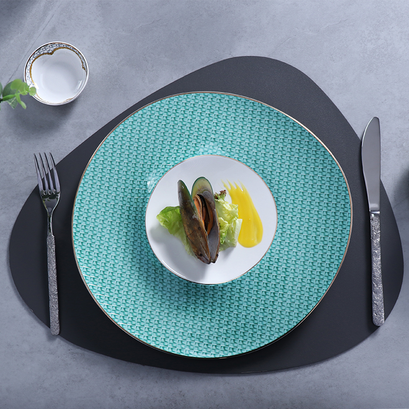 Luxury Hotel Restaurant Bone China Dinner Plates for 5 Star Hotel