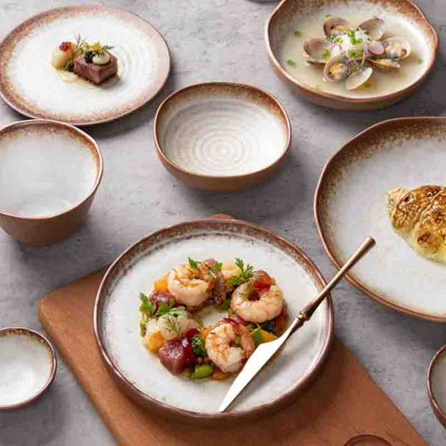 Commercial restaurant porcelain plates for hospitality