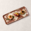 Rectangular porcelain serving plate for commercial dining