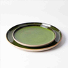 Wholesale green porcelain plate for hotel restaurant service