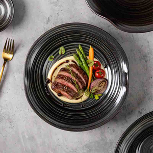Restaurant style porcelain plates for restaurant
