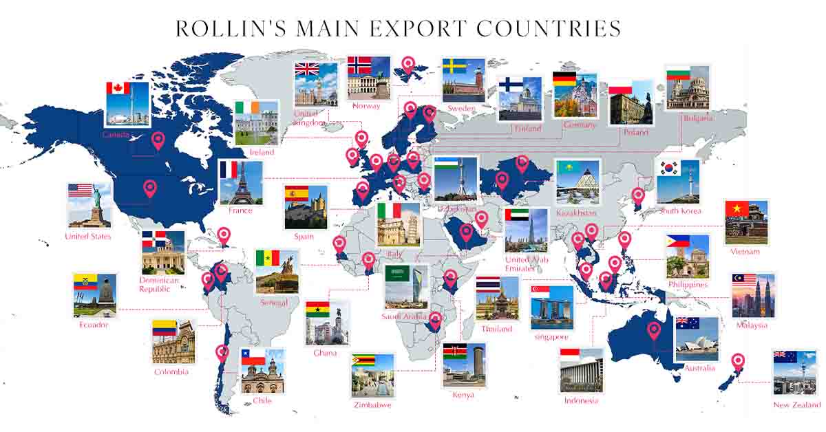 ROLLINS Main Export Countries