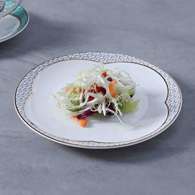 Luxury bone china dinnerware set for hotel restaurant use