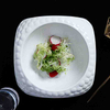 White porcelain salad bowl for restaurant and catering use