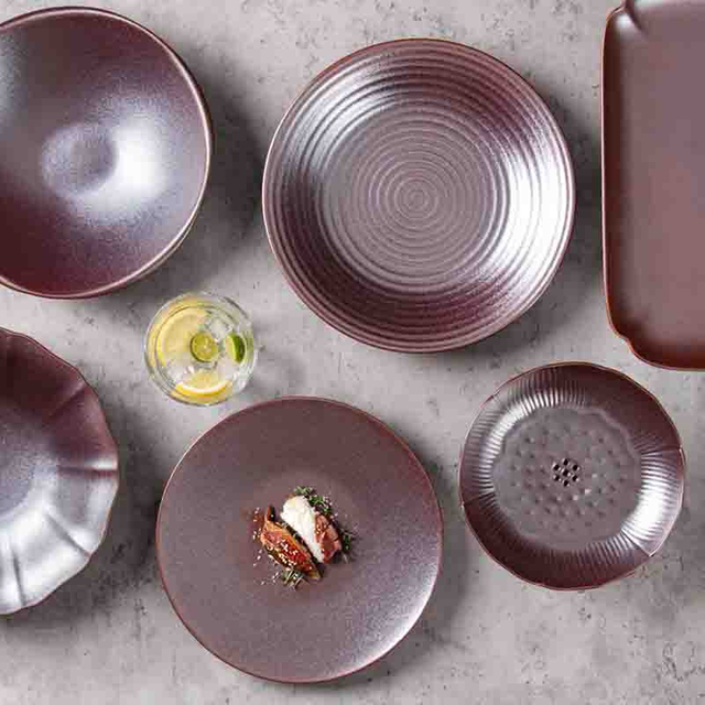 Modern porcelain dinnerware set for hotel restaurant dining