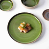 Wholesale green porcelain plate for hotel restaurant service